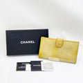 Chanel Kiss Lock Wallet Camellia Patent Box with Card and Beige