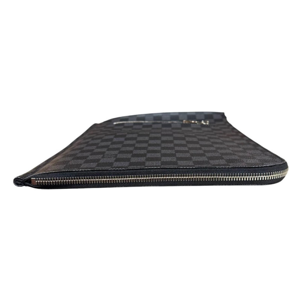 Louis Vuitton Poche Document Damier Graphite Second Bag Canvas Black — view 5