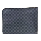 Louis Vuitton Poche Document Damier Graphite Second Bag Canvas Black — view 3