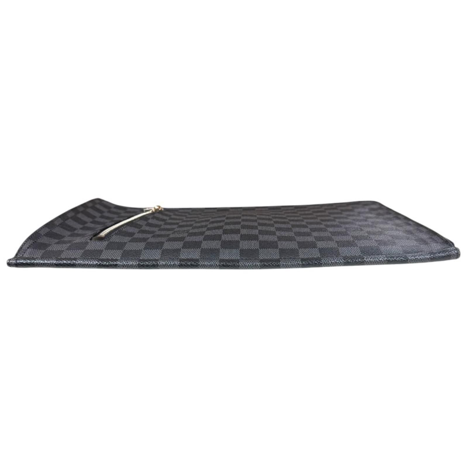 Louis Vuitton Poche Document Damier Graphite Second Bag Canvas Black — view 6