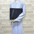 Louis Vuitton Poche Document Damier Graphite Second Bag Canvas Black — view 2