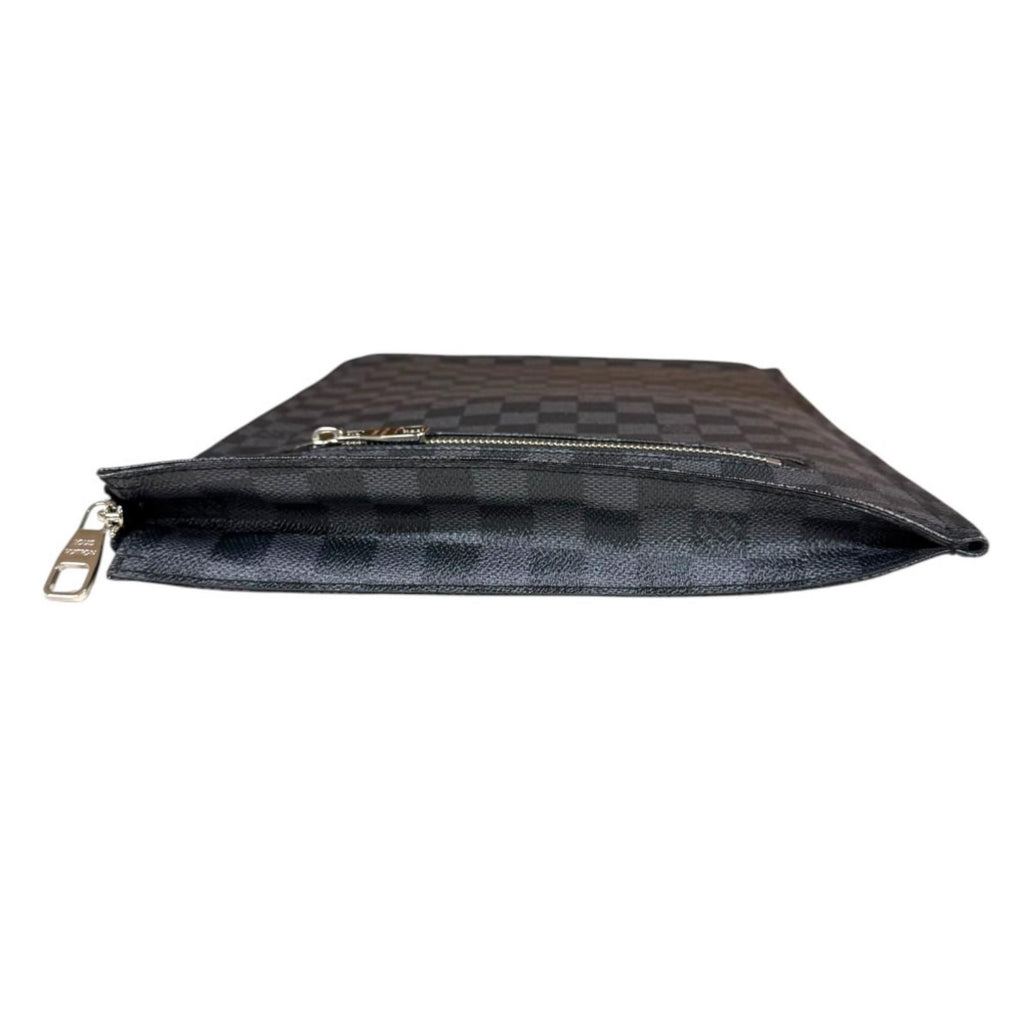 Louis Vuitton Poche Document Damier Graphite Second Bag Canvas Black — view 4