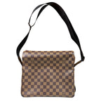 Louis Vuitton Naviglio Damier Shoulder Bag Canvas Brown