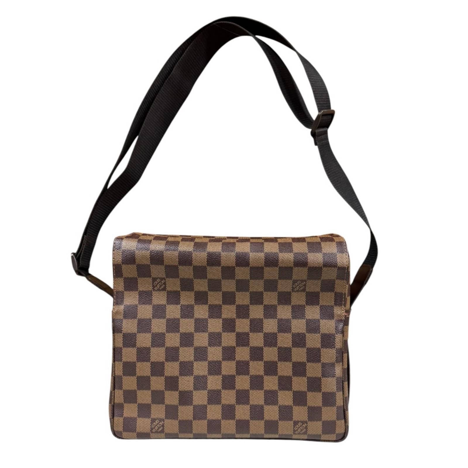 Louis Vuitton Naviglio Damier Shoulder Bag Canvas Brown — view 3