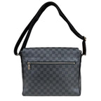 Louis Vuitton District MM NM Damier Graphite Shoulder Bag Canvas Black — view 3
