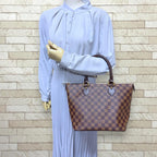 Louis Vuitton Saleya PM Damier Handbag Canvas Brown — view 2