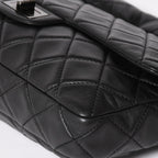 Chanel 2.55 Roll Clutch CC Logo Lambskin Black Ruthenium — view 5