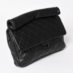 Chanel 2.55 Roll Clutch CC Logo Lambskin Black Ruthenium — view 3