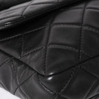 Chanel 2.55 Roll Clutch CC Logo Lambskin Black Ruthenium — view 6