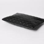 Chanel Classic Large Pouch CC Logo Caviar Leather Black — view 8