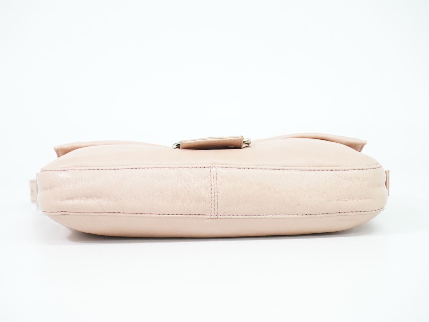Fendi Mamma Bucket Shoulder Bag Leather Pink