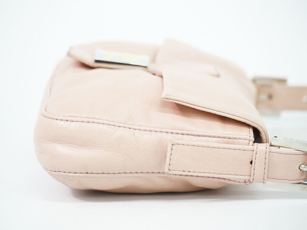 Fendi Mamma Bucket Shoulder Bag Leather Pink