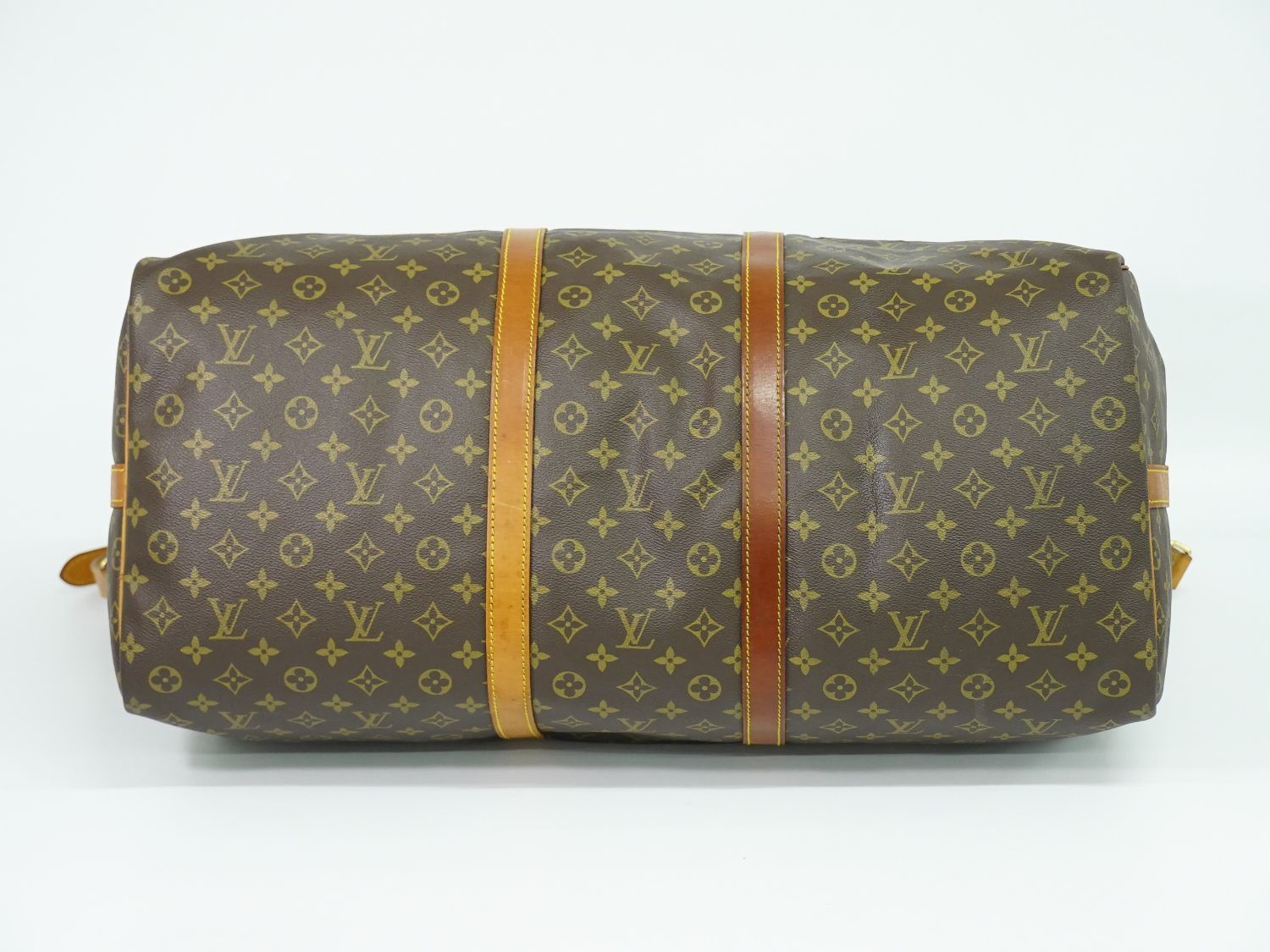 Louis Vuitton LV Keepall Bandouliere 60 Monogram 2-Way Boston Bag Brown
