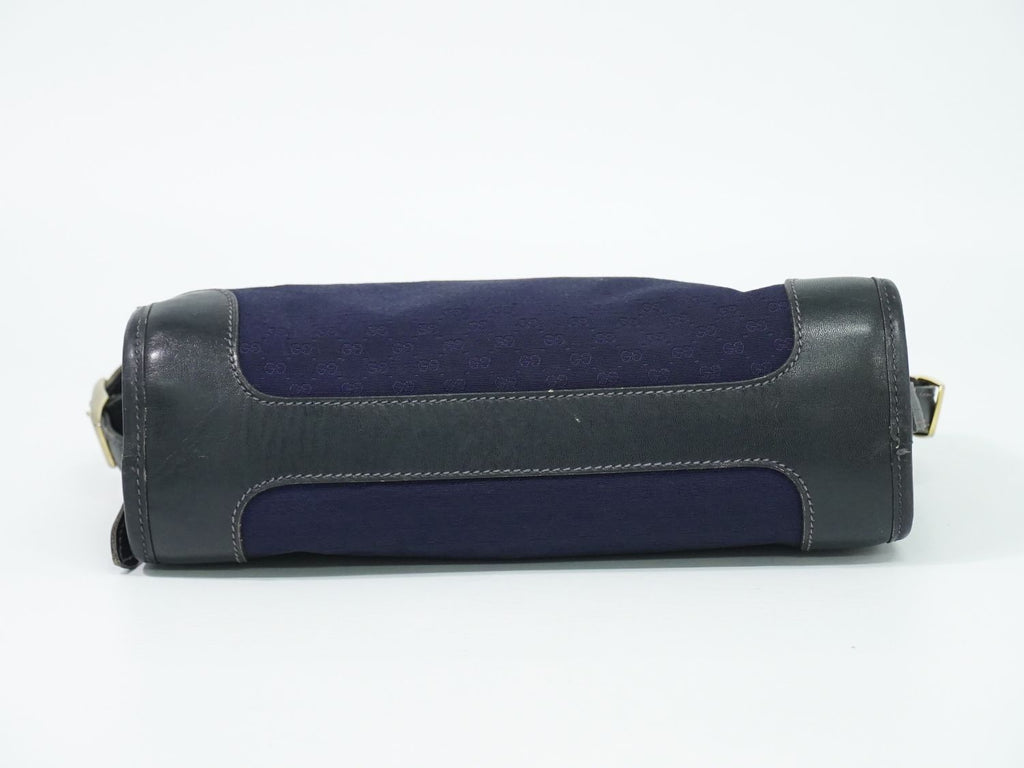 Gucci Vintage Micro GG Shoulder Bag Canvas Navy