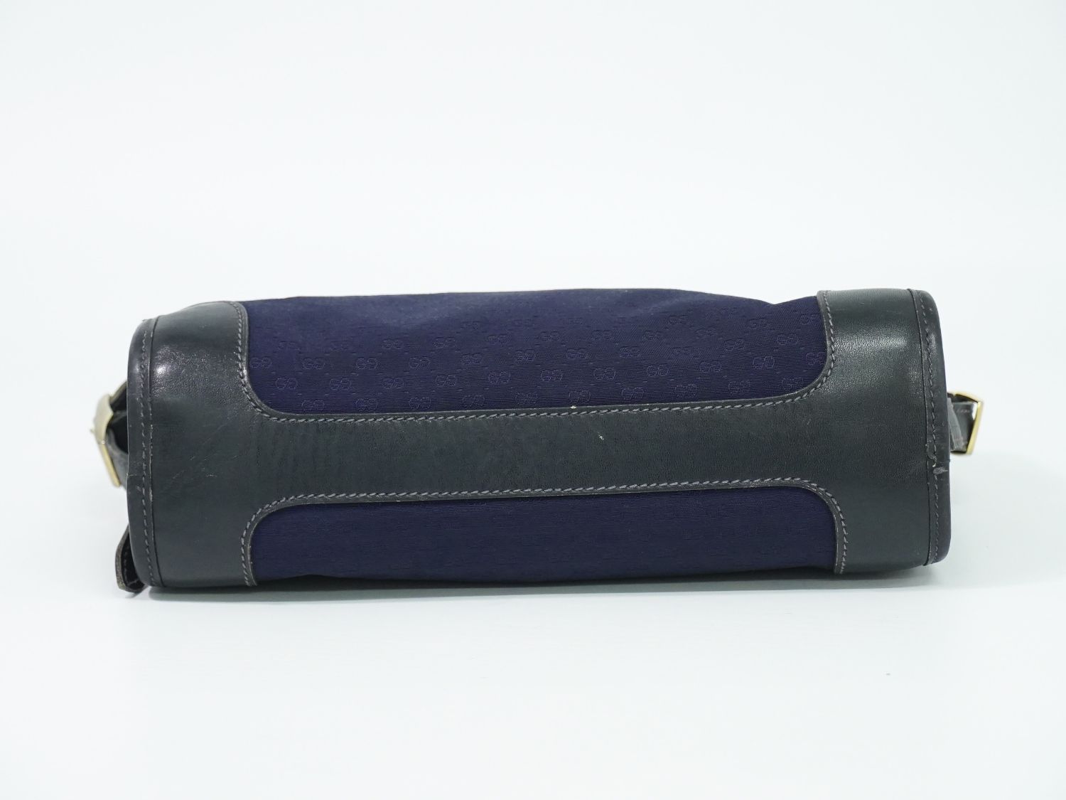 Gucci Vintage Micro GG Shoulder Bag Canvas Navy
