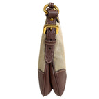Prada Logo Jacquard Shoulder Bag Canvas Brown — view 5