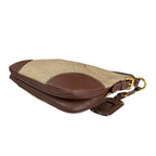 Prada Logo Jacquard Shoulder Bag Canvas Brown — view 7