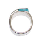 Hermes Candy Ring Vintage 925 Sterling Silver Enamel Blu 50 Out of Print — view 8