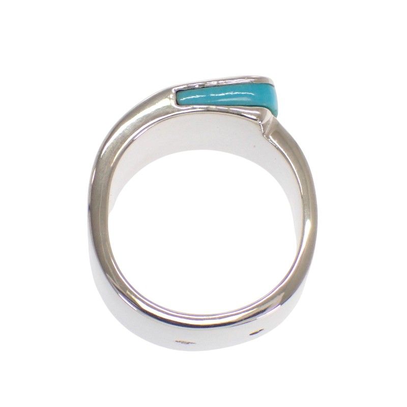 Hermes Candy Ring Vintage 925 Sterling Silver Enamel Blu 50 Out of Print — view 8