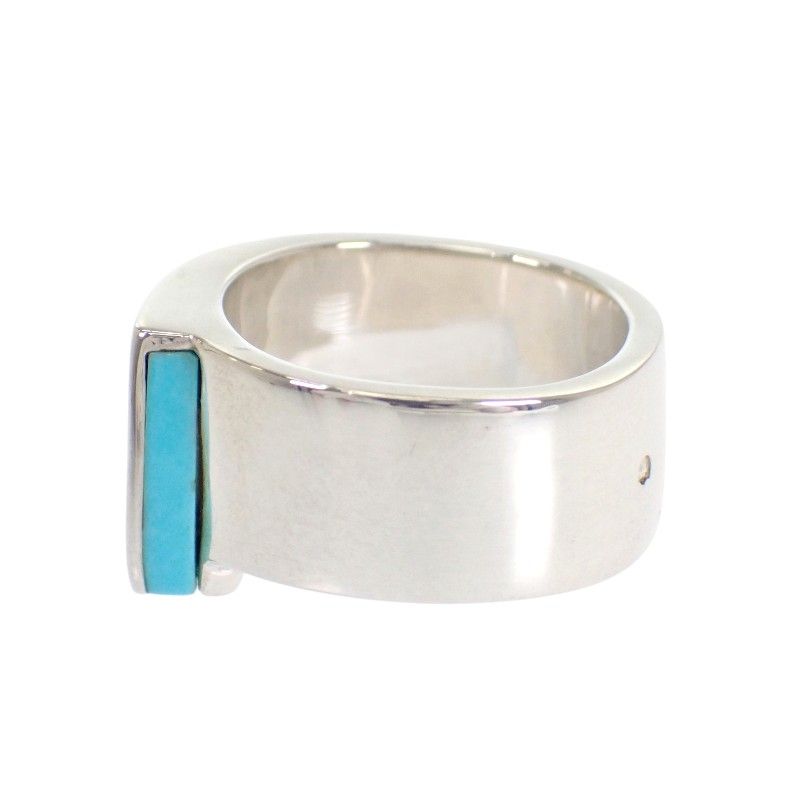 Hermes Candy Ring Vintage 925 Sterling Silver Enamel Blu 50 Out of Print — view 4