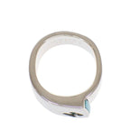Hermes Candy Ring Vintage 925 Sterling Silver Enamel Blu 50 Out of Print — view 7
