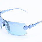 Dior Sunglasses Eyewear Rimless Shield Blue — view 3