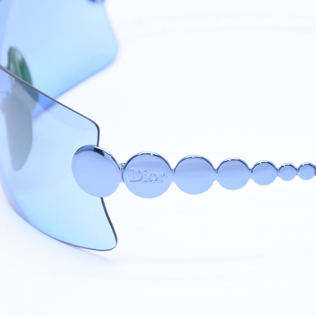 Dior Sunglasses Eyewear Rimless Shield Blue — view 7