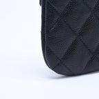Chanel Classic Mini Pouch Stand CC Logo Caviar Leather — view 7