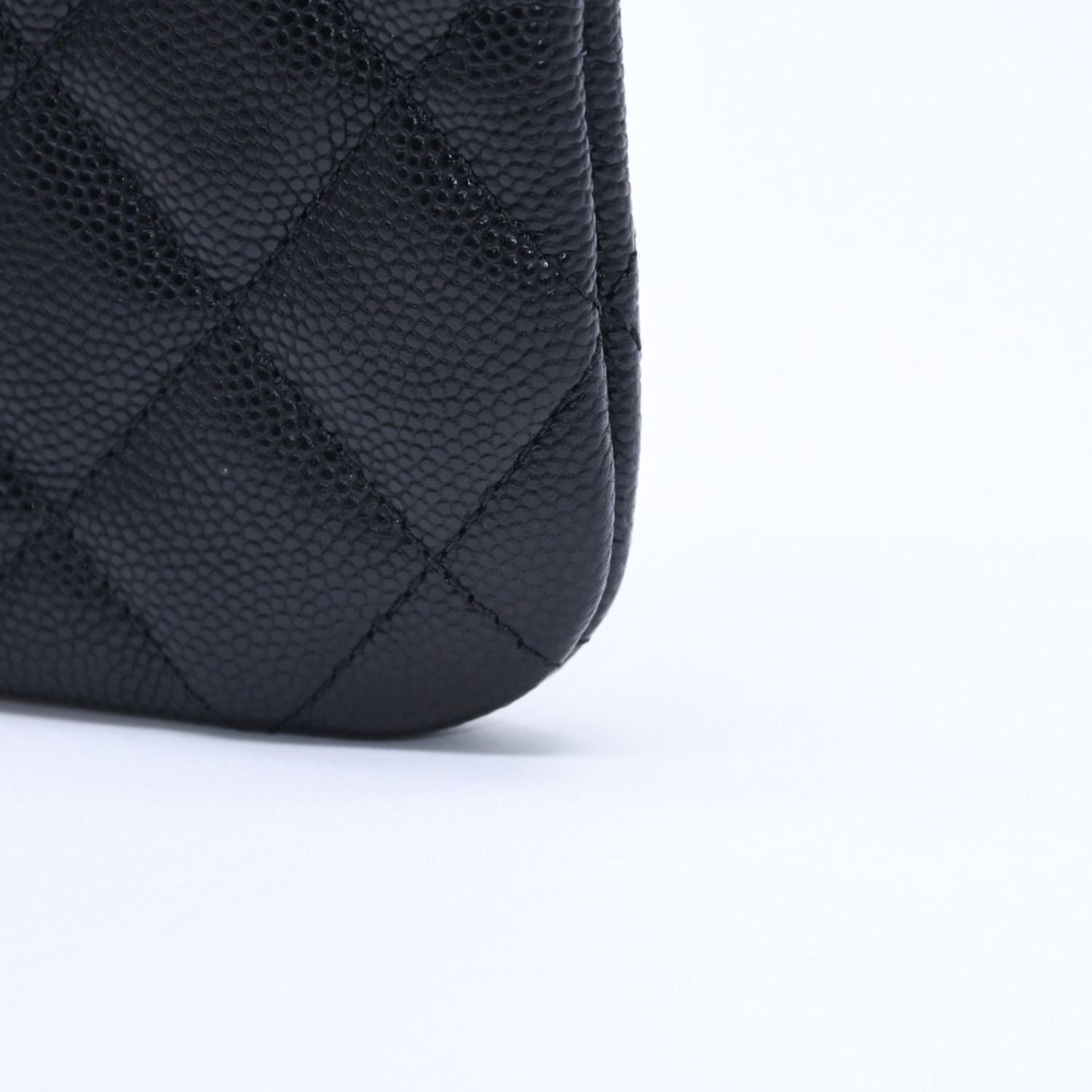 Chanel Classic Mini Pouch Stand CC Logo Caviar Leather — view 5