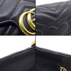 Gucci Shoulder Bag GG Marmont Super Black Leather Gold — view 9