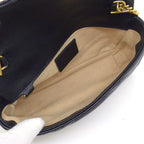 Gucci Shoulder Bag GG Marmont Super Black Leather Gold — view 5