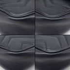 Gucci Shoulder Bag GG Marmont Super Black Leather Gold — view 7