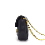 Gucci Shoulder Bag GG Marmont Super Black Leather Gold — view 3