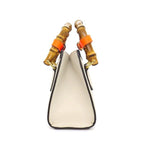 Gucci Shoulder Bag Diana Small Tote Ivory Leather Gold — view 3