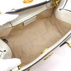 Gucci Shoulder Bag Diana Small Tote Ivory Leather Gold — view 5