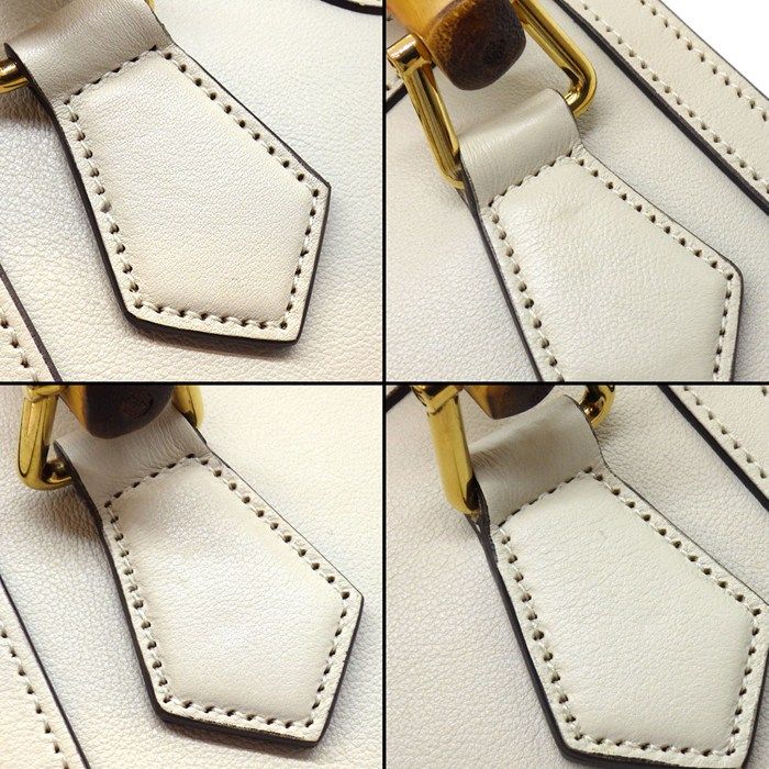 Gucci Shoulder Bag Diana Small Tote Ivory Leather Gold — view 8