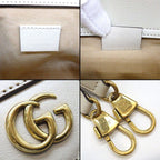 Gucci Shoulder Bag Diana Small Tote Ivory Leather Gold — view 6