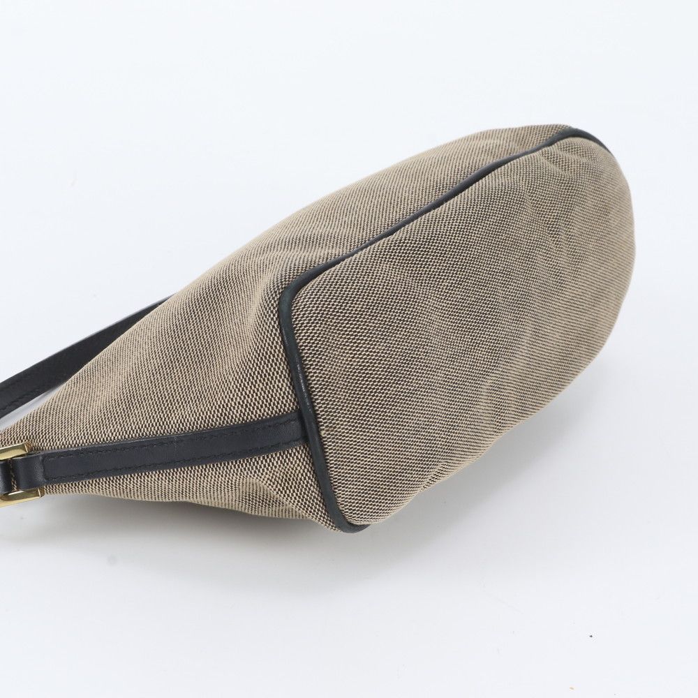 Gucci Leather Canvas Shoulder Bag Hand Brown — view 5