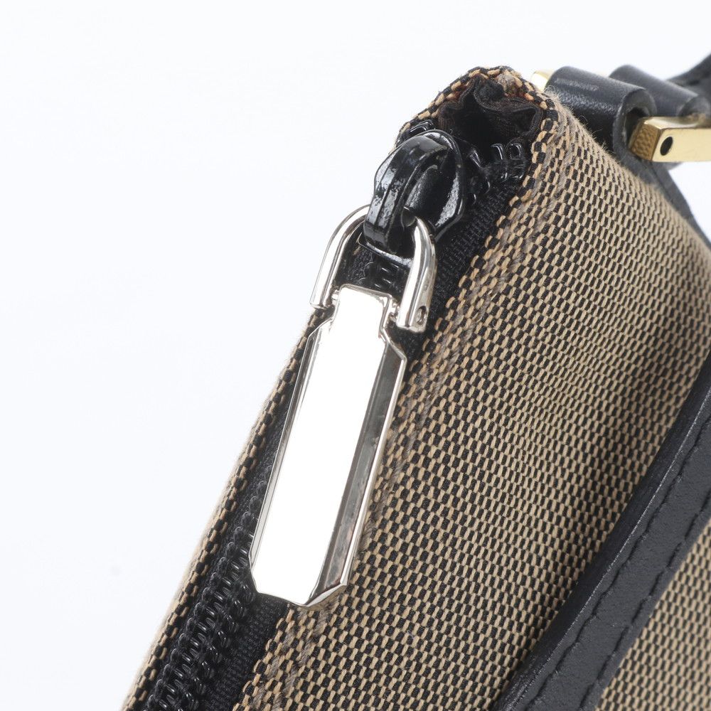 Gucci Leather Canvas Shoulder Bag Hand Brown — view 8