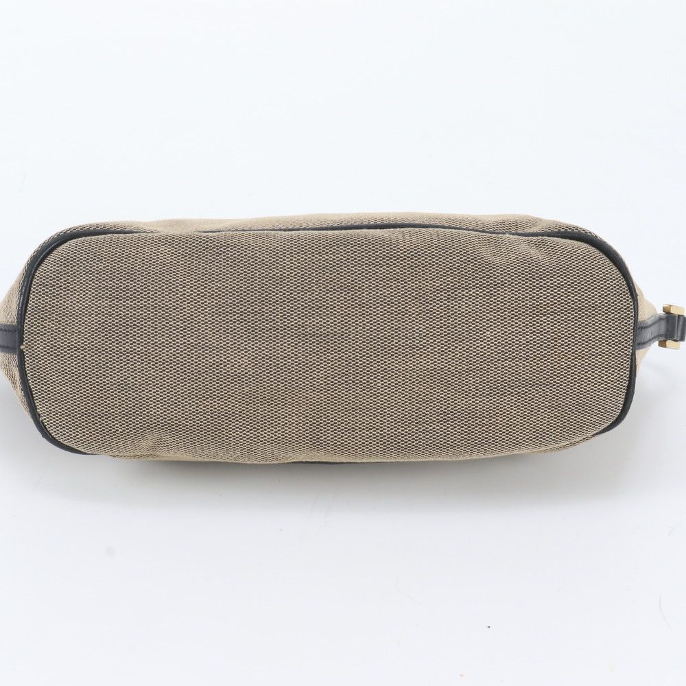 Gucci Leather Canvas Shoulder Bag Hand Brown — view 6