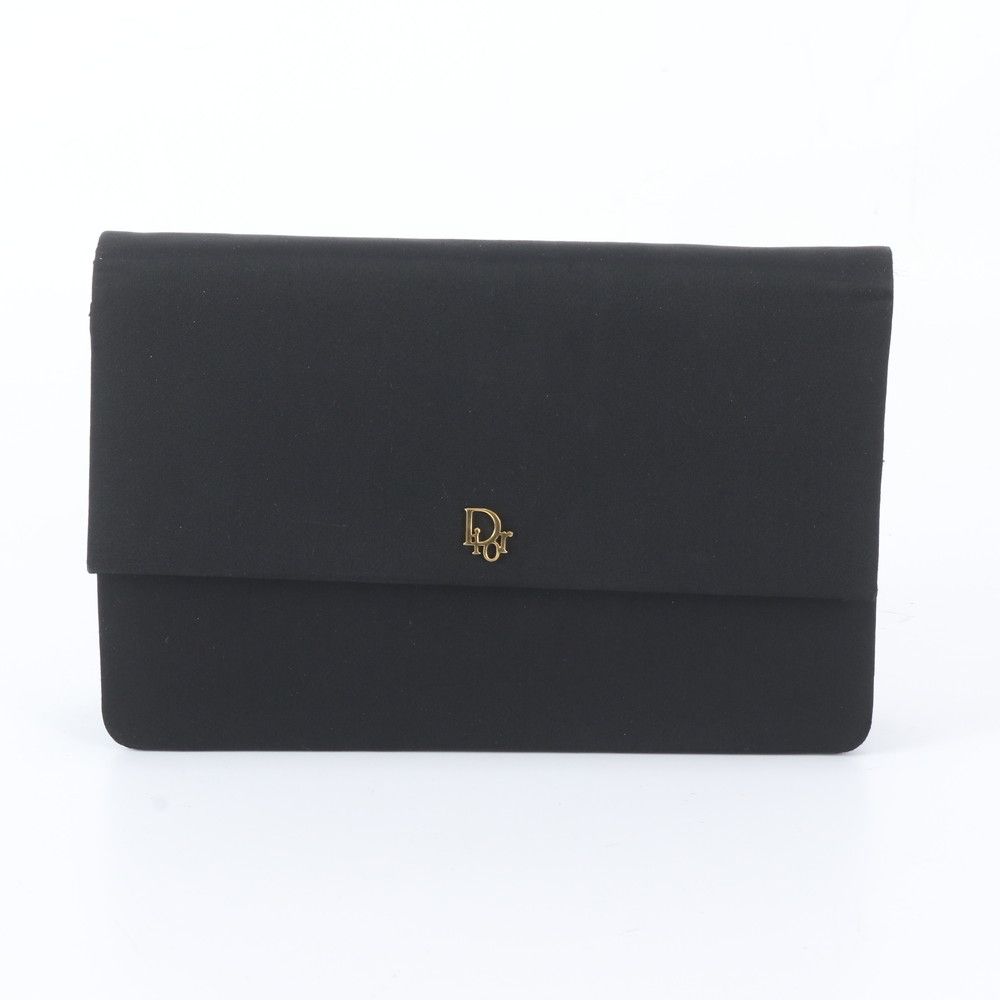 Dior Logo Clutch Hand Second Pouch Tote Black