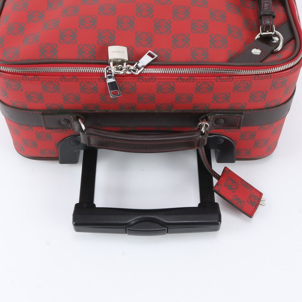 Loewe Anagram Repeat Leather Suitcase Carry Case Bag Trunk — view 3