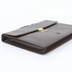 Loewe Anagram Leather Business Document Briefcase Brown — view 5