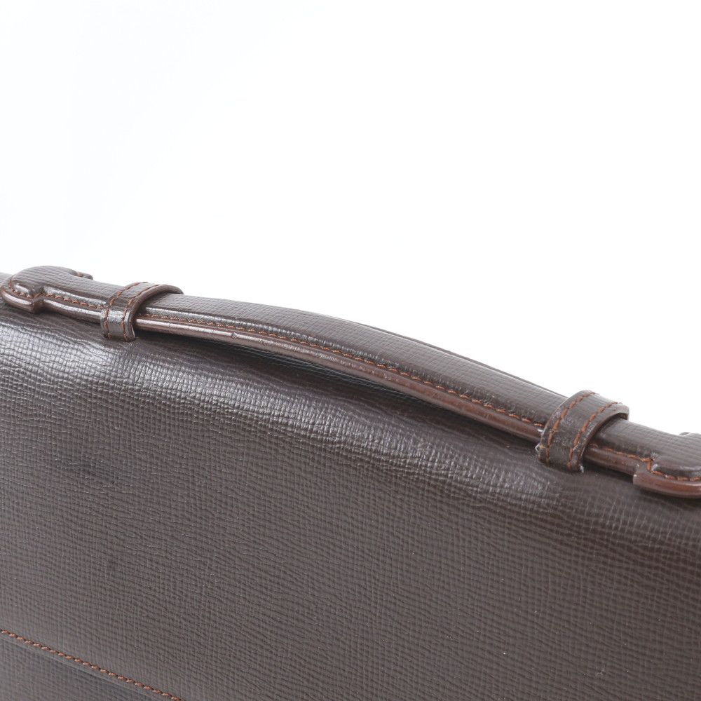 Loewe Anagram Leather Business Document Briefcase Brown — view 2