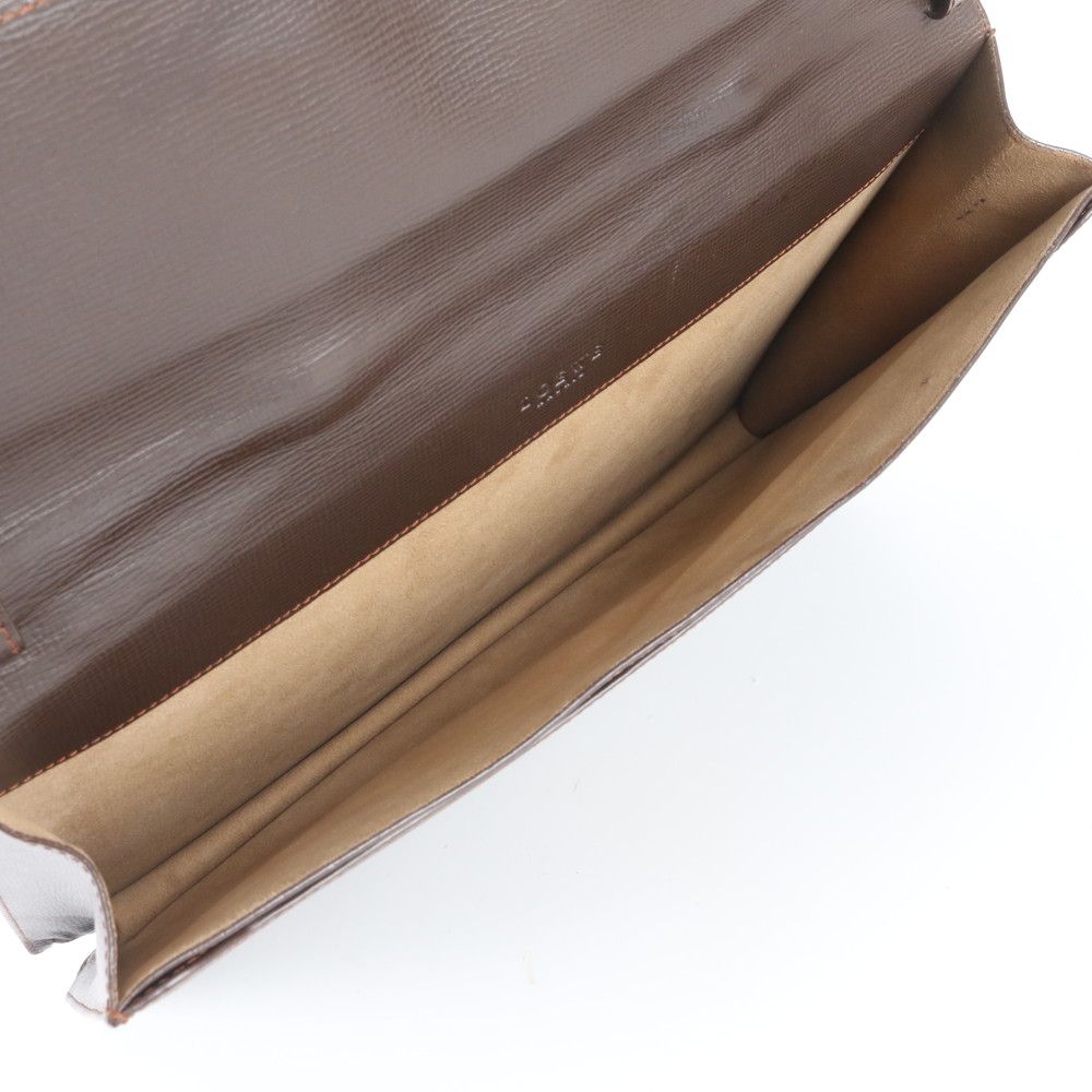 Loewe Anagram Leather Business Document Briefcase Brown — view 7