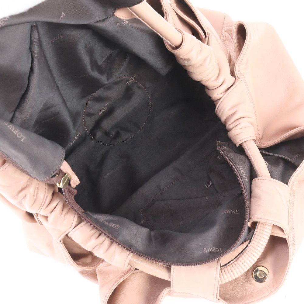 Loewe Anagram Nappa Aire Leather Handbag Tote Pink — view 8