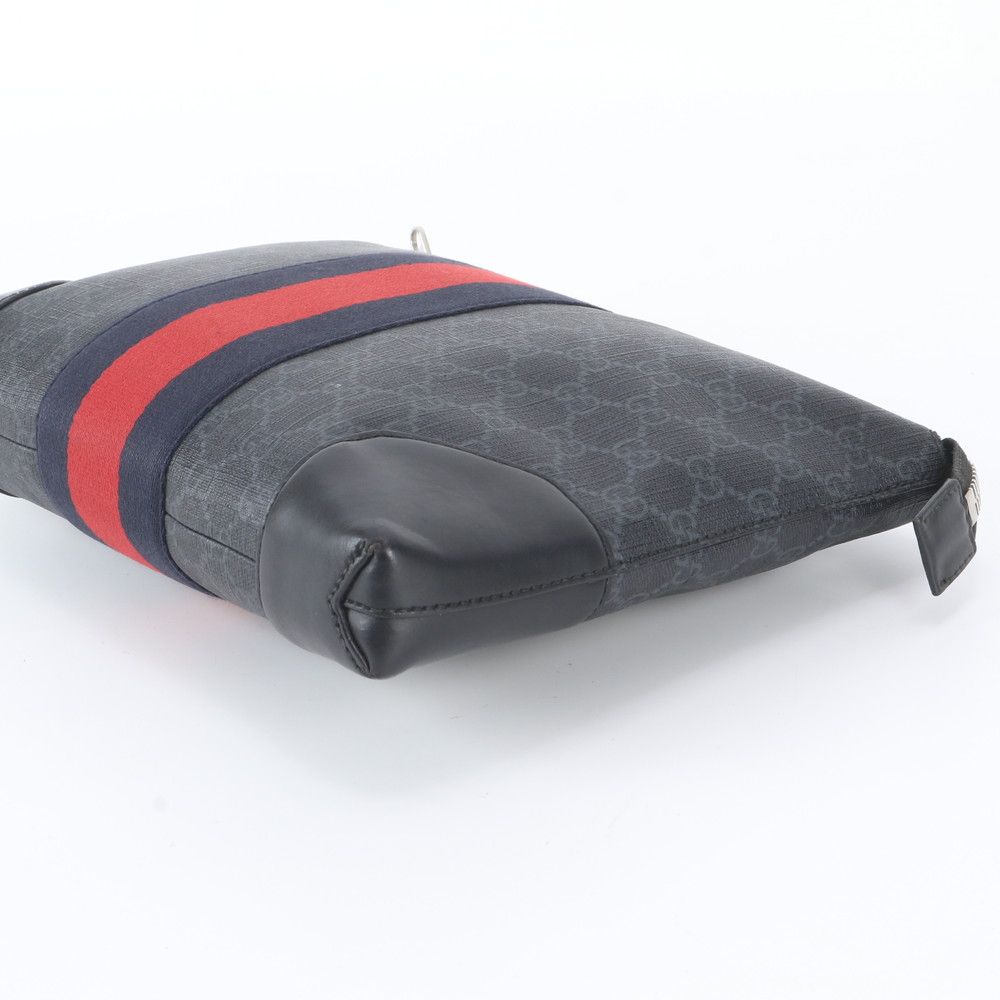 Gucci GG Supreme Sherry Line Leather Clutch Pouch Business — view 4