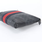 Gucci GG Supreme Sherry Line Leather Clutch Pouch Business — view 4