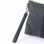 Gucci GG Supreme Sherry Line Leather Clutch Pouch Business — view 2