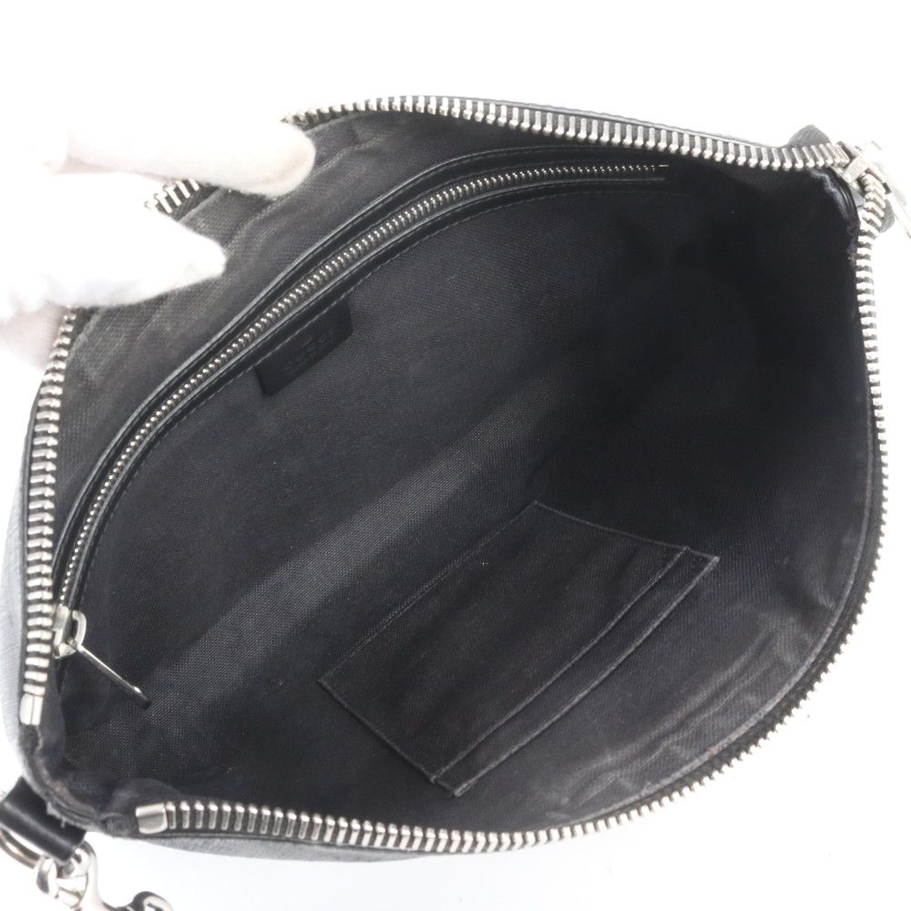 Gucci GG Supreme Sherry Line Leather Clutch Pouch Business — view 7